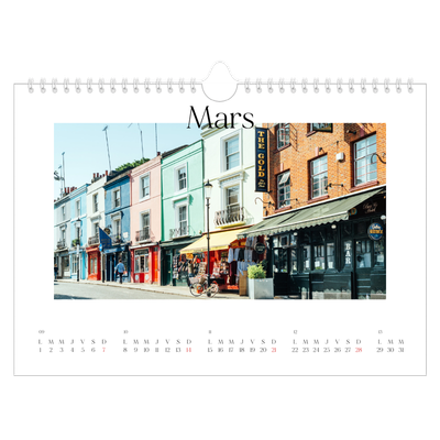 Calendrier photo A4 — Mon carnet de voyage [Mars]