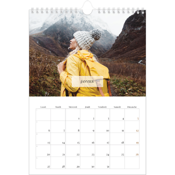Calendrier photo A4 — Superposition discrète