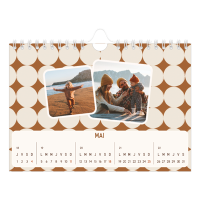 Calendrier photo A5 — Motifs rétros [couverture]