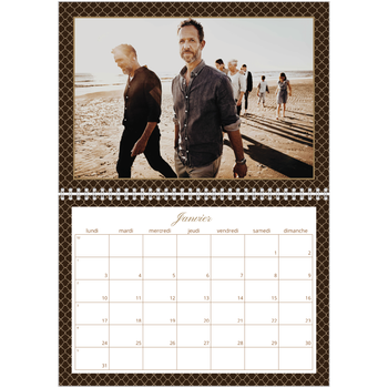 Calendrier photo A4 double — Noir et blanc vintage