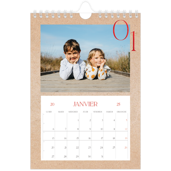 Calendrier photo A5 — Touches de rouge