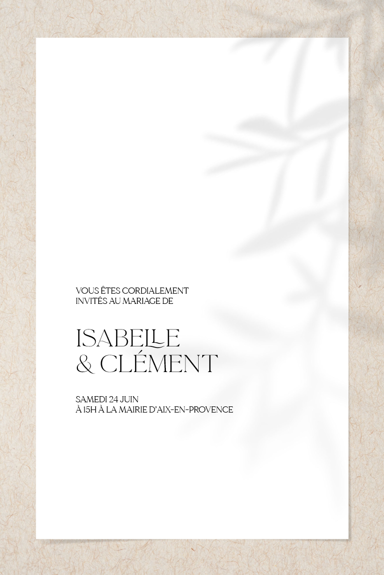 Cartons d'invitation — Ombres verdoyantes