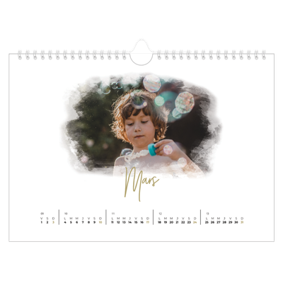 Calendrier photo A4 — Effet photo [Mars]