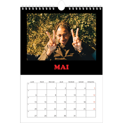 Calendrier photo A4 (20 x 30 cm) — Fun Typo [couverture]
