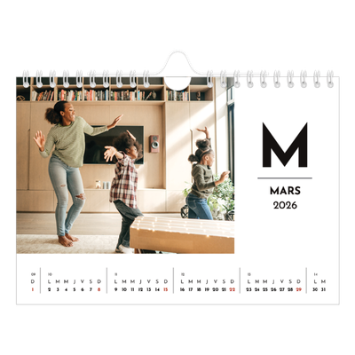 Calendrier photo A5 — Projecteur sur les lettres [Mars]