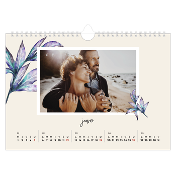 Calendrier photo A4 — Fleurs entremélées