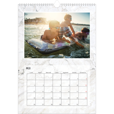Calendrier photo A4 (20 x 30 cm) — Effet marbre [couverture]
