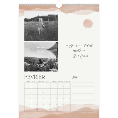 A3 Calendrier annuel — Citations inspirantes [Février]