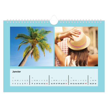 Calendrier photo A4 — Panel de couleur
