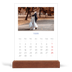 Calendrier de bureau support bois - portrait  — Classique cobalt [Mars]