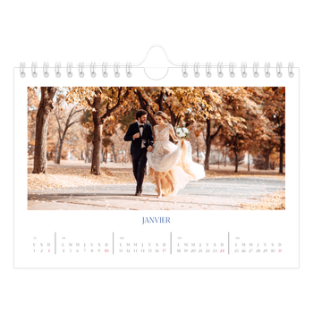 Calendrier photo A5 — Classique cobalt