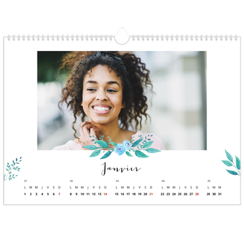 Calendrier photo A3 — Ornements aquarelle