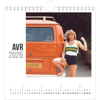 Calendriers annuels carré — Texte abrégé [Avril]