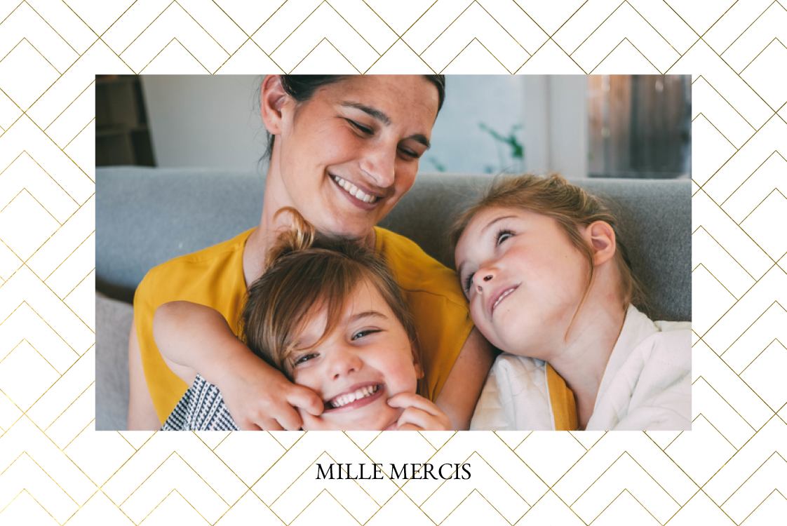 Carte de remerciement — Motif déco