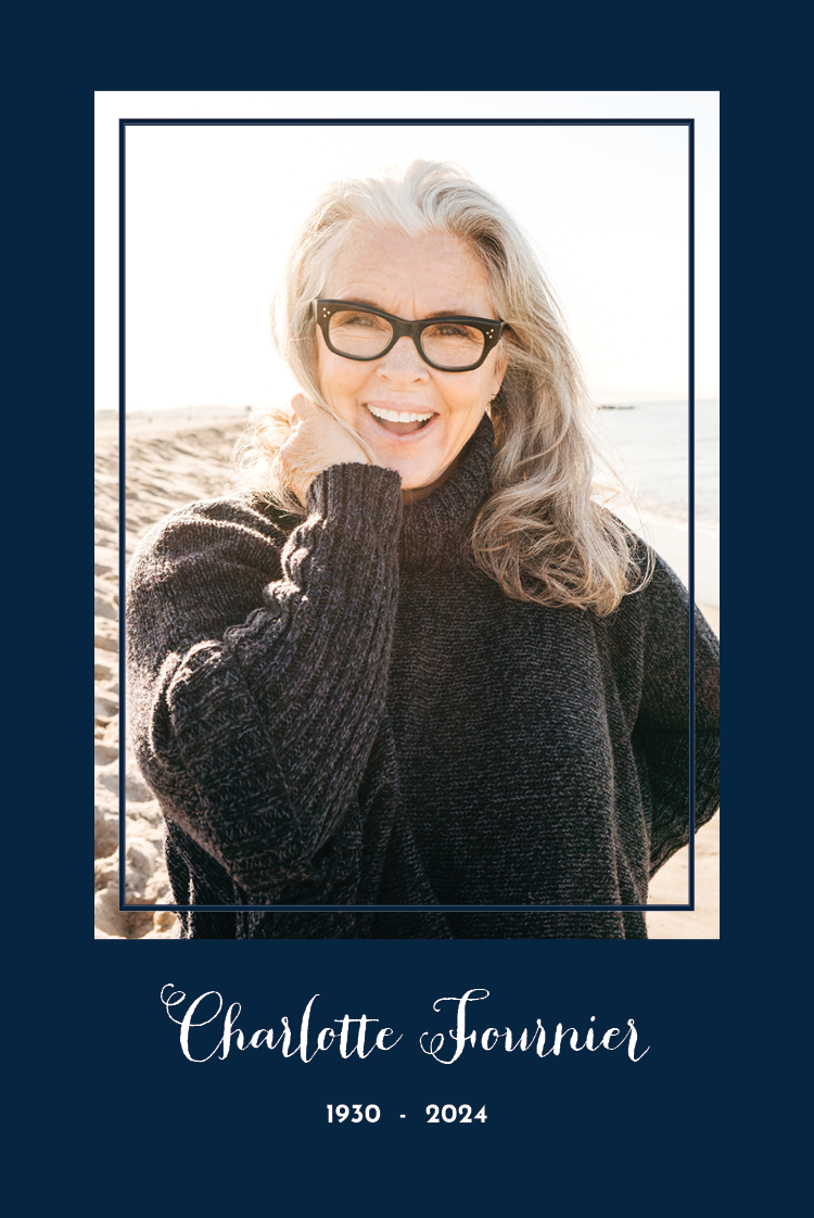 Carte de remerciement — Souvenirs bleu foncé