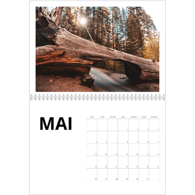Calendrier photo A4 double (30 x 40 cm) — Espace blanc [couverture]
