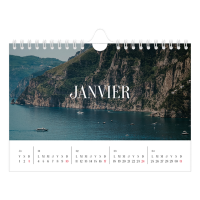 Calendrier photo A5 — Évasion sans fin [Janvier]