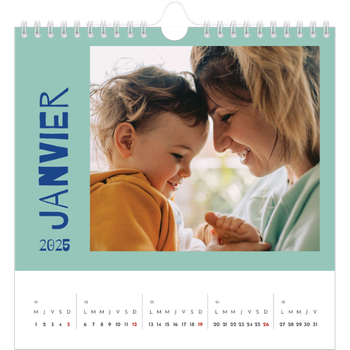 Calendrier photo carré — Tout en couleurs