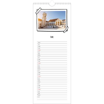 Calendrier mural long  — Instants d'album photo [Avril]