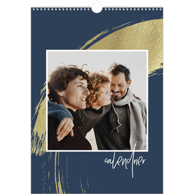 A3 Calendrier annuel — Coup de pinceau doré [couverture]