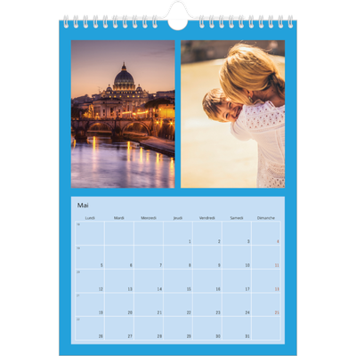Calendrier photo A4 (20 x 30 cm) — Panel de couleur [couverture]