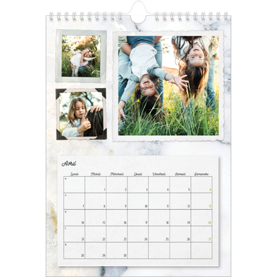 Calendrier photo A4 (20 x 30 cm) — Collection de photos [Avril]