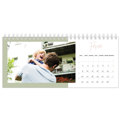 Calendrier de bureau — Palette naturelle [Février]