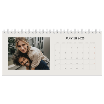 Calendrier de bureau — Ivoire simple