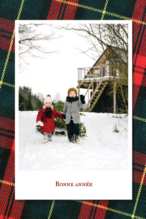 Faire-part & Cartes — Tartan hivernal