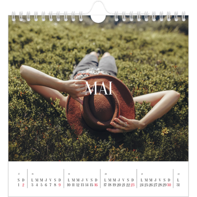Calendriers annuels carré — Évasion sans fin [Mai]