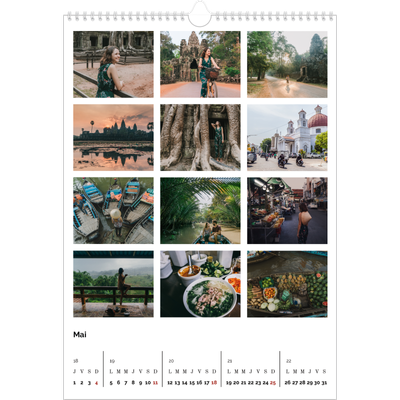 A3 Calendrier annuel — Diaporama symétrique [couverture]