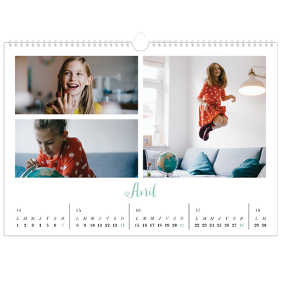Calendrier photo A3 — Bienvenu au monde [Avril]