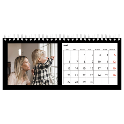 Calendrier de bureau — Bodures noires [Avril]