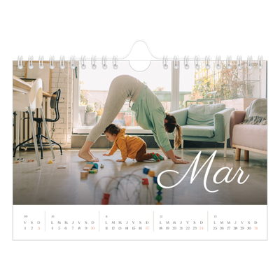 Calendrier photo A5 — Mois écris à la main [Mars]