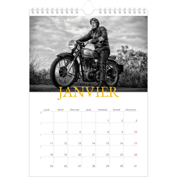 Calendrier photo A4 — Style héritage