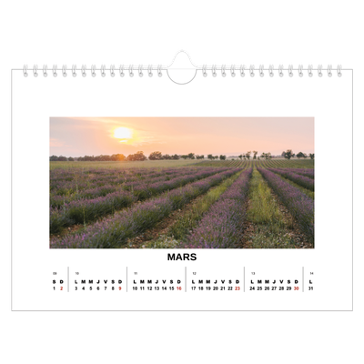 Calendrier photo A4 — Simple photo [Mars]