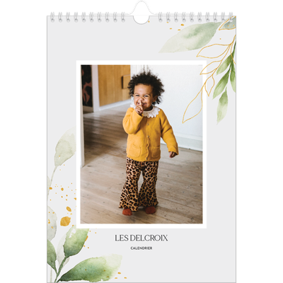 Calendrier photo A4 (20 x 30 cm) — Éclaboussure florale [couverture]