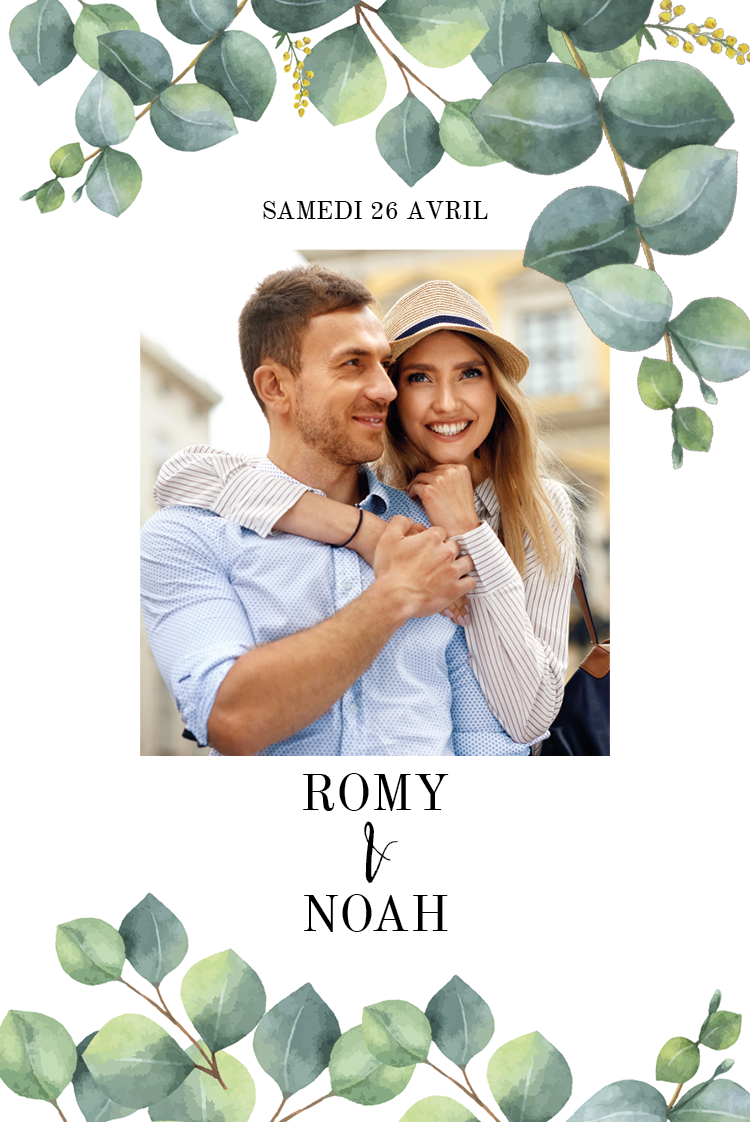 Cartons d'invitation — Peinture de feuillage