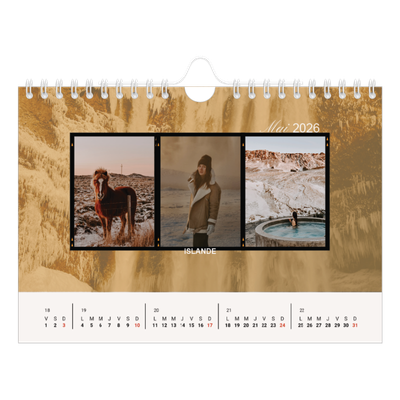 Calendrier photo A5 — Envie d'aventures [couverture]