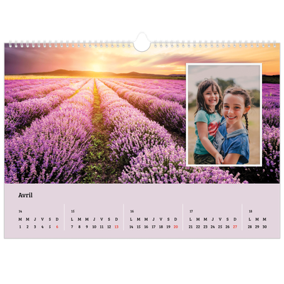 Calendrier photo A3 — Saison en immersion [Avril]