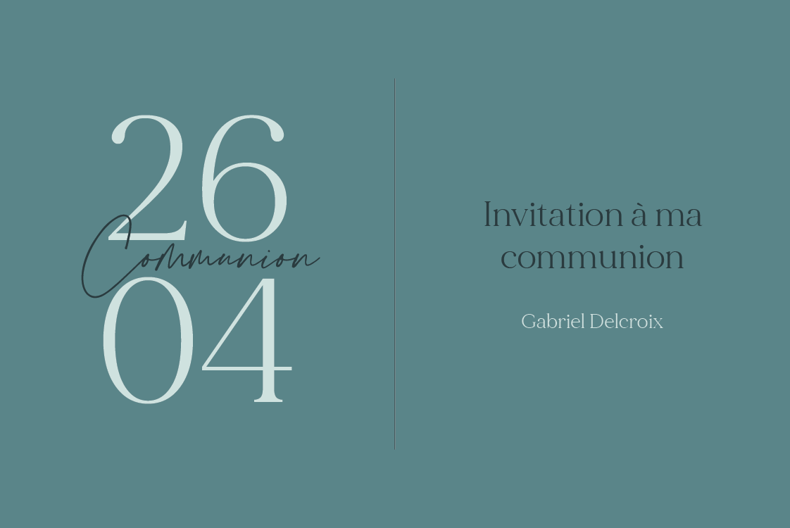 Cartons d'invitation — Bleu sarcelle moderne