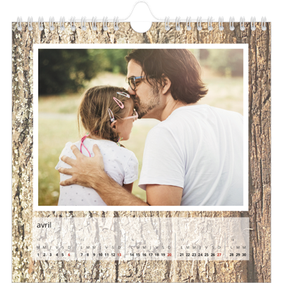 Calendriers annuels carré — Bois à l'état pur [Avril]