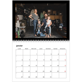 Calendrier photo A4 double — Bodures noires