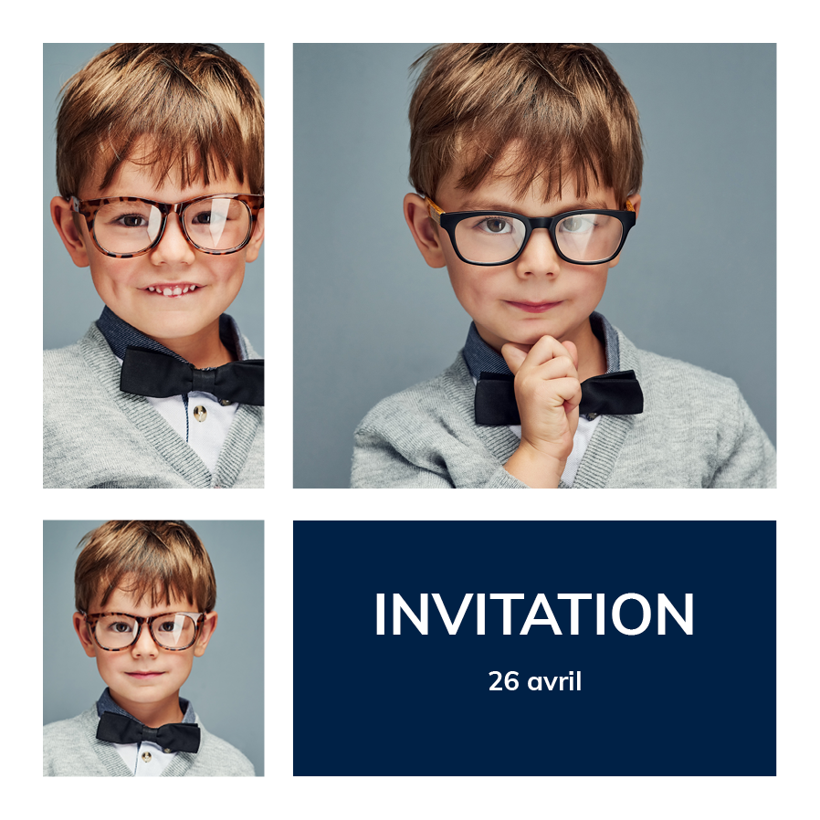 Cartons d'invitation — Boite bleue