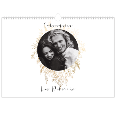 Calendrier photo A3 — Gouden bloemenversiering [couverture]