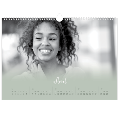 Calendrier photo A3 — Fondu argile [Avril]