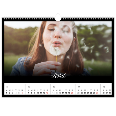 Calendrier photo A3 — Diapositive [Avril]