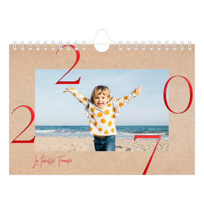 Calendrier photo A5 — Touches de rouge [couverture]