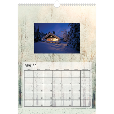 A3 Calendrier annuel — Immersion en montagne [Février]