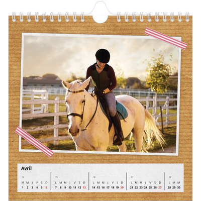 Calendriers annuels carré — Scrapbooking [Avril]